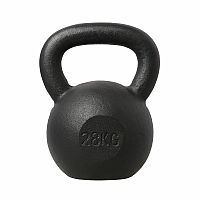 Liatinový kettlebell HMS KZG28 28 kg, čierny