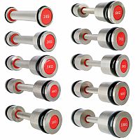 Chrómované profesionálne činky HMS PREMIUM HH07 2 x 7 kg