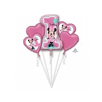 Súprava fóliových balónikov 1st birthday Minnie - 5 ks