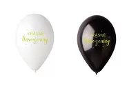 Latexový balónik čierny biely Krásne narodeniny