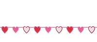 Papierová girlanda srdiečka 2m