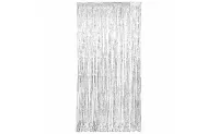 Strieborný párty záves 100 x 200 cm