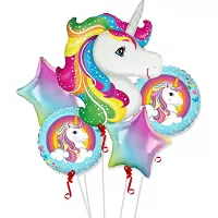 Súprava fóliových balónikov Jednorožec 5 ks