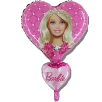 Fóliový balónik srdca Barbie 65 cm