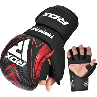 RDX Grapplingové rukavice SHOOTER, schválené IMMAF, červené L