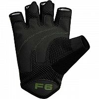 RDX Fitness rukavice GYM GLOVES SUBLIMATION F6, čierno zelené 2XL - 2XL