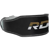 RDX Vzpieračský opasok GYM BELT 4palcový kožený, čierno zlatý, 2XL - 2XL