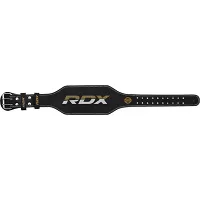 RDX Vzpieračský opasok GYM BELT 4palcový kožený, čierno zlatý, S - S
