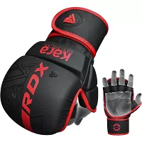 RDX grapplingové rukavice F6 Shooter, matná červená, plus S/M