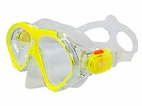 Šnorchlovací set 3 v 1, DETSKÝ, ŽLTÝ, obsahuje masku, plutvy a šnorchel