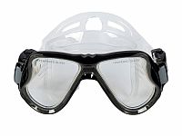 Šnorchlovací set 3 v 1, ČIERNY/TRANSPARENTNÝ, L/XL, plutvy 42-47, maska, šnorchel