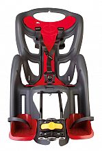 BELLELLI PEPE Detská sedačka na bicykel, upevnenie na rám, šedá