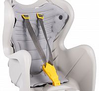 BELLELLI MR FOX Detská sedačka na bicykel EASY DREAM polohovateľná, hodvábne šedá