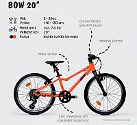 Juniorský ultraľahký bicykel BOW 20"