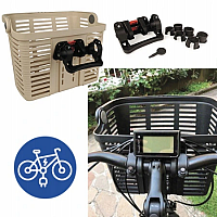 Plastový kôš na riadidlá Plaza, čierny