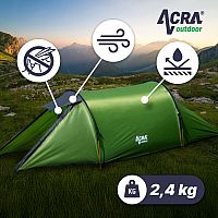 Acra turistický ultraľahký stan ST32 pre 2 osoby - zelený