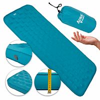 ACRA L140MO Komfortná nafukovacia karimatka modrá 10cm a dĺžkou 200cm