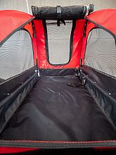 Prívesný vozík Bellelli za bicykel pre domácich miláčikov červený