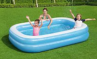Obdĺžnikový nafukovací bazén stredný Family dvojkomorový