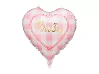 Fóliový balónik Baby svetlo ružové srdce 45 cm
