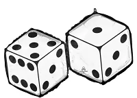 Fóliový balónik kocka strieborná 38 x 38 cm