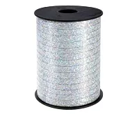 Strieborná holografická viazacia stuha – 5 mm × 458 m