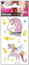 Dočasné tetovanie detské - jednorožec s glitrami