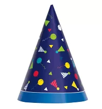 Narodeninové párty čiapočky tmavo modré 8 ks
