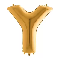 Fóliové písmeno Y zlaté 102 cm