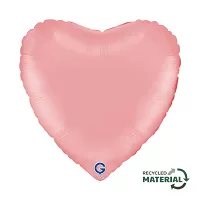 Fóliový balónik srdca pastelovo ružové matné 46 cm