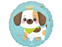 Fóliový balónik Psíci guľatý 43 cm