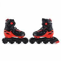 Kolieskové korčule 3v1 Spiderman, čierno-červené, 30-33