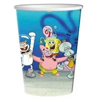 Papírové kelímky Sponge Bob 250ml - 8ks