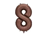 Fóliová číslica - saténová hnedá 8 - 86 cm