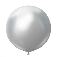 Dekoračný balónik chrómový strieborný 90 cm/36"