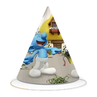 Papierové párty čiapočky Šmolkovia 6ks