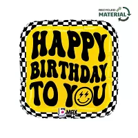 Fóliový balonek Happy Birthday To You smajlík 46 cm
