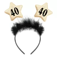 Čelenka s hvězdami 40. narozeniny - černá