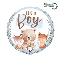 Fóliový balonek It's a Boy Lesní zvířátka 46 cm