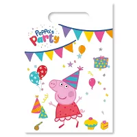 Plastové party tašky Prasátko Peppa oslava 6 ks