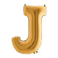 Fóliové písmeno J zlaté 102 cm