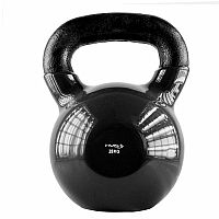 Kettlebell pokrytý vinylom HMS KNV28 28 kg, čierny