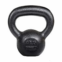 Liatinový kettlebell HMS KZG04 4 kg, čierny