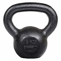 Liatinový kettlebell HMS KZG08 8 kg, čierny