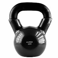 Kettlebell pokrytý vinylom HMS KNV12 12 kg, čierny