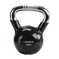 Kettlebell s chrómovaným úchopom HMS KTC 12 kg čierny