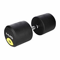 Pogumované jednoručky činka HMS HG Pro 70 kg