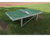 Stôl na stolný tenis vonkajší - oceľová konštrukcia (ZN) - jekel 80/80 + živicové dosky, bez sieťky