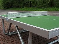 Sieťka na vonkajší stôl so živicovými doskami, celokovová, komaxit - zelená farba