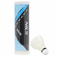 Biele badmintonové loptičky z peria NILS NL6206 6ks